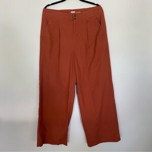 Target Rust Orange High-Waisted Wide Leg Pants